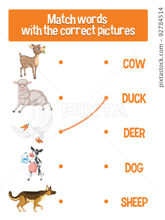 Worksheet design for matching words Worksheet design for matching words 92784514