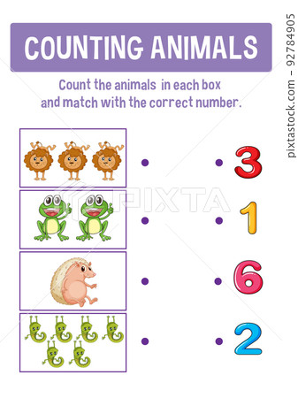 Worksheet design for counting numbers Worksheet design for counting numbers 92784905