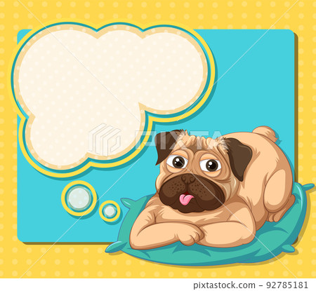 A frame with a dog with an empty callout A frame with a dog with an empty callout 92785181