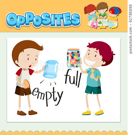 Opposite words for empty and full Opposite words for empty and full 92786898
