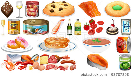 Set of different foods Set of different foods 92787298