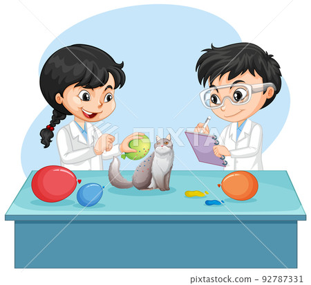 Electrostatic science experiment for kids Electrostatic science experiment for kids 92787331
