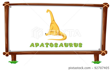 Frame template with dinosaurs and text apatosaurus design inside Frame template with dinosaurs and text apatosaurus design inside 92787405