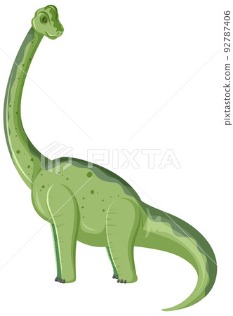 A dinosaur brachiosaurus on white background A dinosaur brachiosaurus on white background 92787406