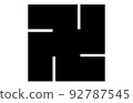 Japanese family crest left manji Japanese family crest left manji 92787545