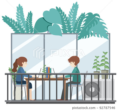 People working on laptop at home People working on laptop at home 92787546