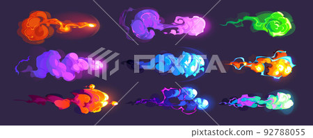 Gun effect, space blasters or magic explosion set Gun effect, space blasters or magic explosion set 92788055