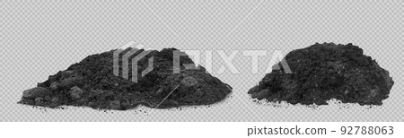 Pile of soil, dirt heap graphic design element 92788063
