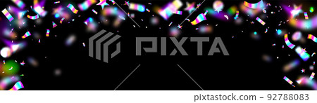 Festive texture with neon rainbow confetti 92788083