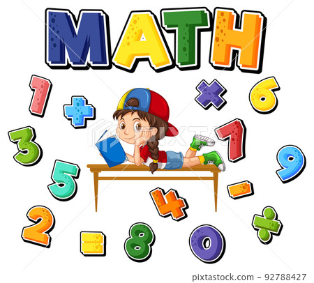 Counting number 0 to 9 and math symbols Counting number 0 to 9 and math symbols 92788427