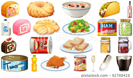 Set of different foods Set of different foods 92788428