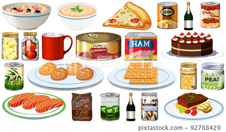 Set of different foods Set of different foods 92788429