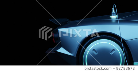 EV Car charging with modern UI control information display charging station EV Car charging with modern UI control information display charging station 92788678