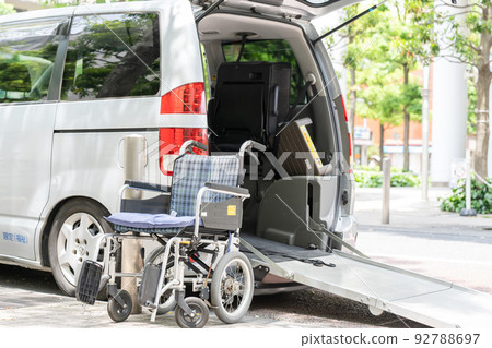 Welfare vehicle Wheelchair Visiting nursing care car Welfare vehicle Wheelchair Visiting nursing care car 92788697