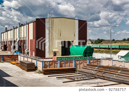 Plant for the repair and painting of railway cars. Repair of rolling stock of railway transport. Shop for maintenance of freight cars. Plant for the repair and painting of railway cars. Repair of rolling stock of railway transport. Shop for maintenance of freight cars. 92788757