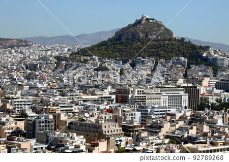 Athens city view from the Acropolis hill 92789268