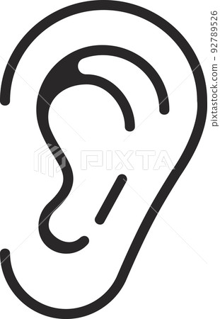 Ear Icon. design vector illustration. Ear Icon. design vector illustration. 92789526