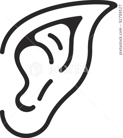 Elf Ear Icon. vector illustration. Elf Ear Icon. vector illustration. 92789527