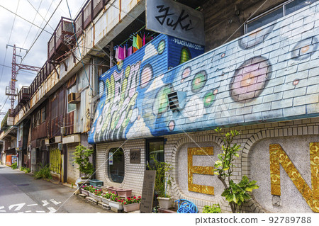 JR Hanwa Line underpass Nostalgic townscape like the Showa 40's 92789788