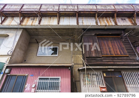 JR Hanwa Line underpass Nostalgic townscape like the Showa 40's 92789796