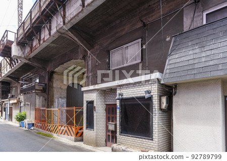 JR Hanwa Line underpass Nostalgic townscape like the Showa 40's 92789799