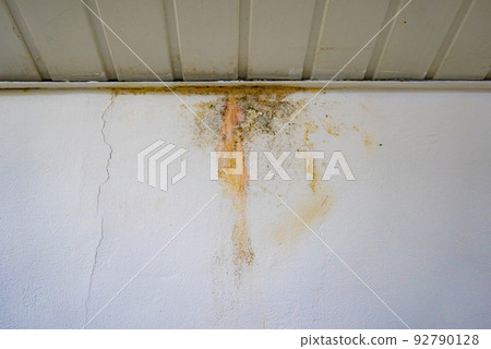 Flooding rainwater or floor heating systems, causing damage, peeling paint and mildew. 92790128