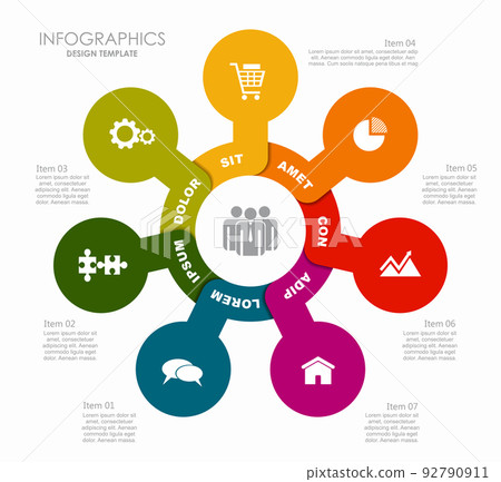 Infographic design template with place for your data. Vector illustration. Infographic design template with place for your data. Vector illustration. 92790911