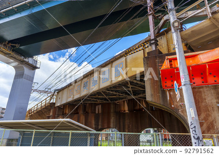 JR阪和線與近鐵南大阪線交匯處的美松園周邊風景 92791562