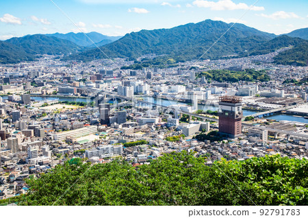 Looking northeast from the Niho Bridge over the Enko River. You can see up to Nukushina JCT on Highway Route 2. precision image 92791783