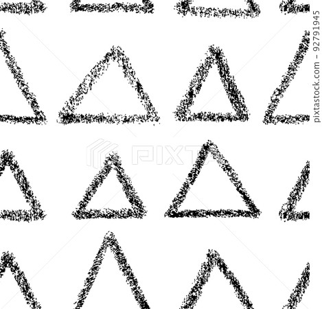 Hand drawn vector black triangles seamless pattern - Stock Illustration ...