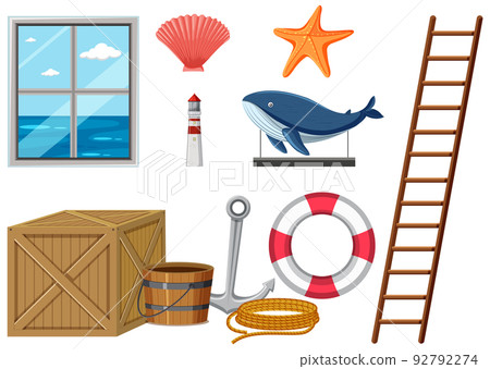 Set of beach house decor 92792274
