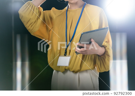 Female Production Staff Broadcast Video Television Female Production Staff Broadcast Video Television 92792300