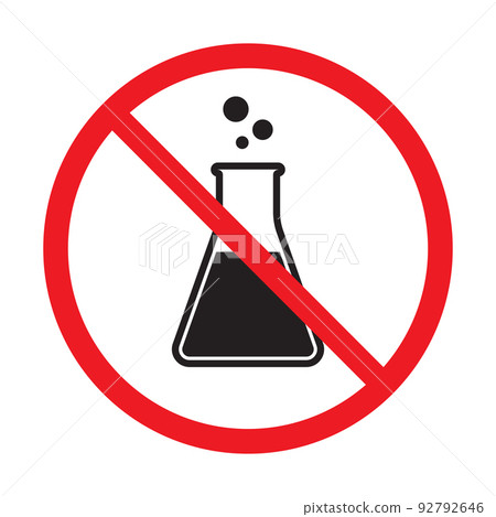 no preservative icon vector chemical free sign for graphic design, logo, website, social media, mobile app, UI illustration 92792646