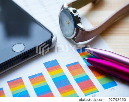 圖表、智能手機企業形象（女性） 92792660