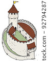 The old white stone castle 92794287