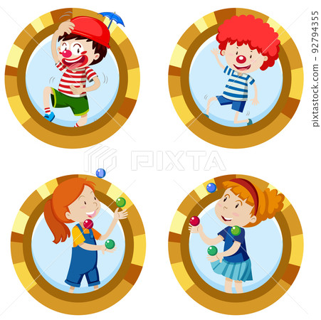 Set of different cartoon characters Set of different cartoon characters 92794355