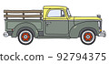 The old small semitruck 92794375
