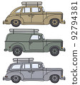 Three old military cars 92794381