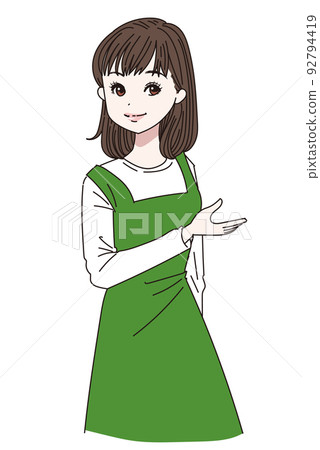 Apron woman to guide 92794419