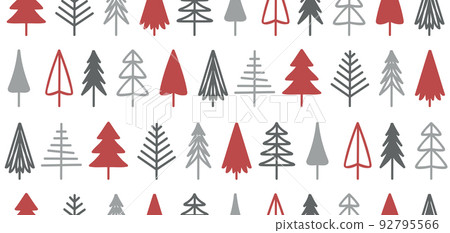 christmas abstract fir tree decoration seamless pattern 92795566