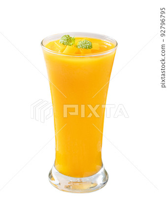 果汁水果汁果汁夏季飲料新鮮芒果多汁芒果汁芒果 92796795