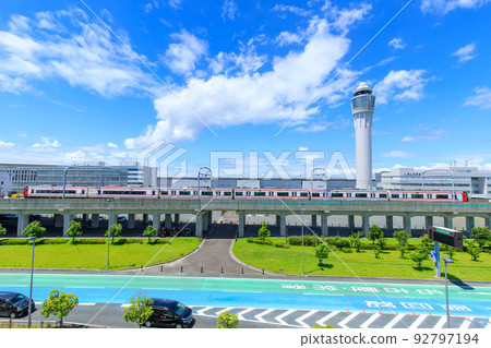 Tokoname City Meitetsu 2200 Series Airport Limited Express arriving at Chubu Centrair International Airport Station Tokoname City Meitetsu 2200 Series Airport Limited Express arriving at Chubu Centrair International Airport Station 92797194