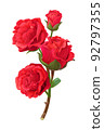 vector realistic rose flower art 92797355