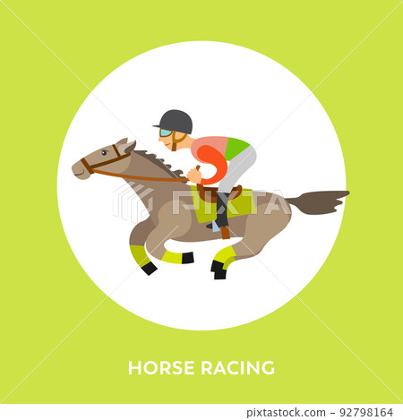 Horse Racing Rider Equestrian Kind of Sport Vector Horse Racing Rider Equestrian Kind of Sport Vector 92798164