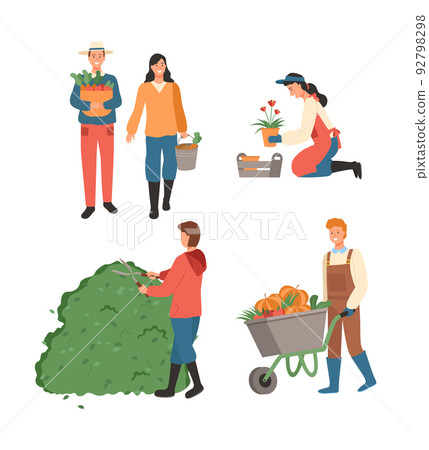 People at Farm, Agronomist Man and Woman at Field People at Farm, Agronomist Man and Woman at Field 92798298