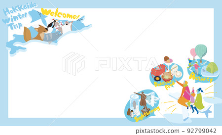 Pop frame material for Hokkaido trip in winter Pop frame material for Hokkaido trip in winter 92799042
