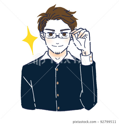 自信的男人舉起眼鏡 92799511