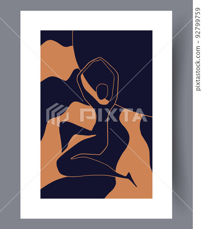 Scandinavian abstract vector print set. 92799759