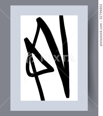 Printable wall art vector poster set. Printable wall art vector poster set. 92799802