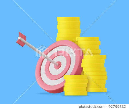 Financial target goal concept 92799882